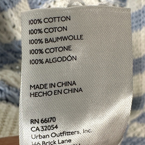 Anthropologie Maeve Striped Open Back Knit Sweater Blue White Top M Preppy Style - Picture 15 of 15